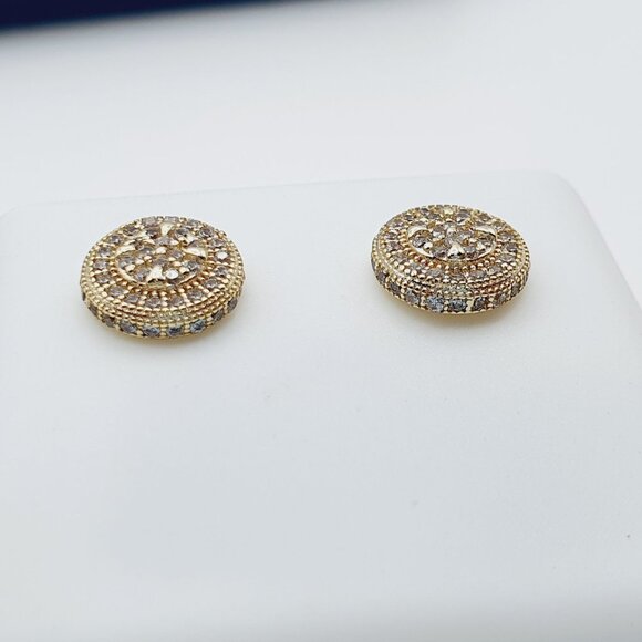 "14K Gold Plated Cubic Zircon Earrings, INUS1BR138 - Picture 8 of 9